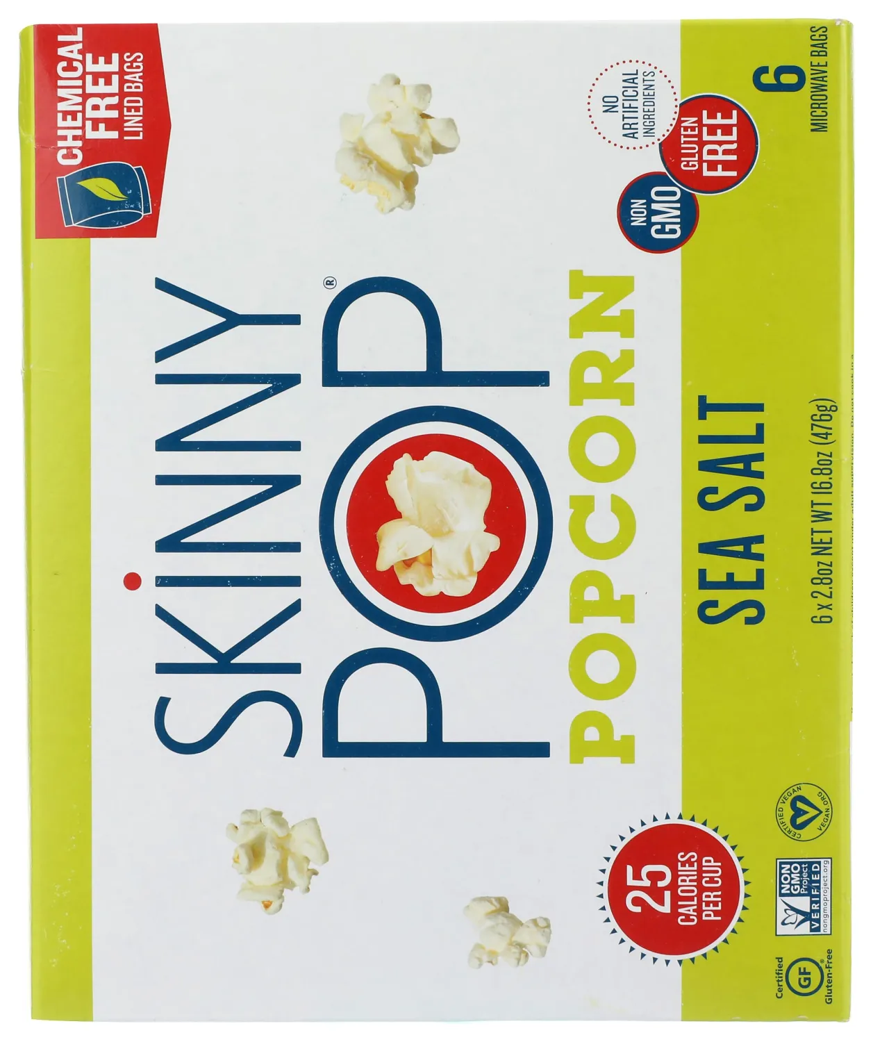 Skinny POP Sea Salt Microwave Popcorn, 16.8 OZ