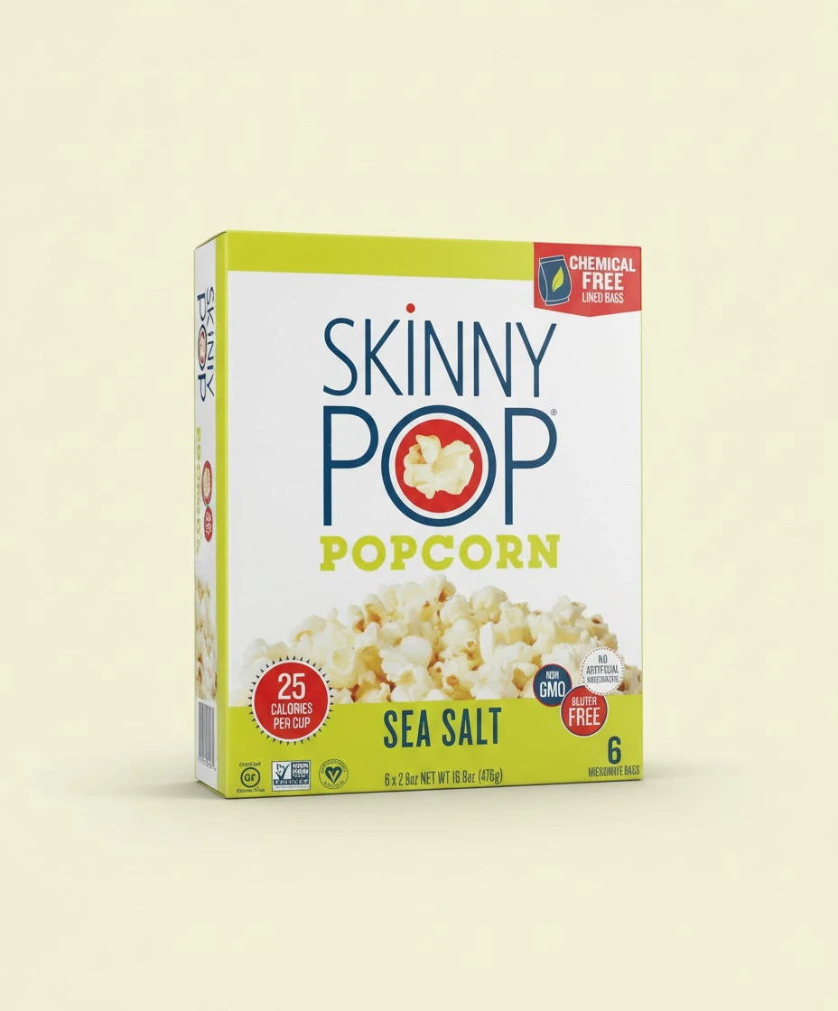 Skinny POP Sea Salt Microwave Popcorn, 16.8 OZ