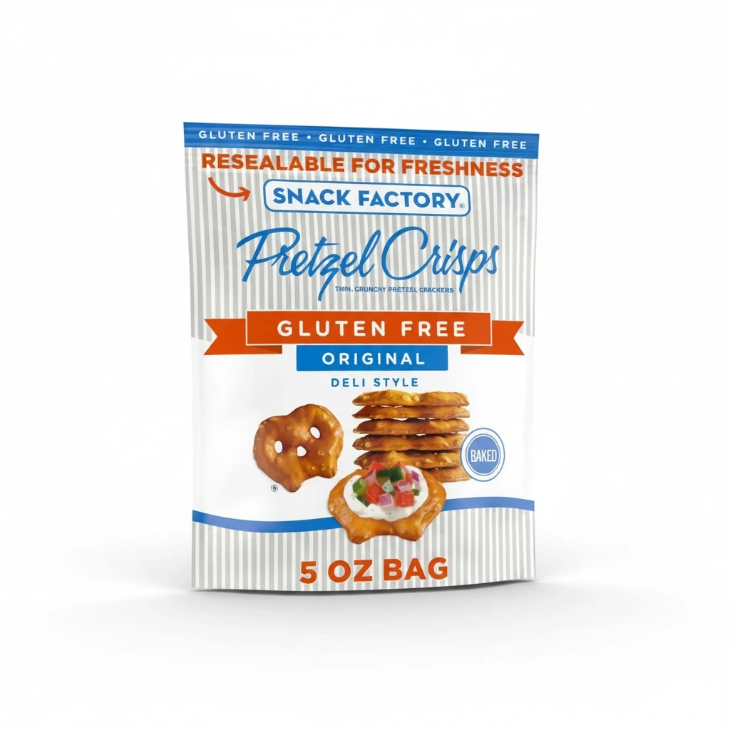 Snack Factory Pretzel Crisps Gluten Free, Original Flavor, 5 Oz