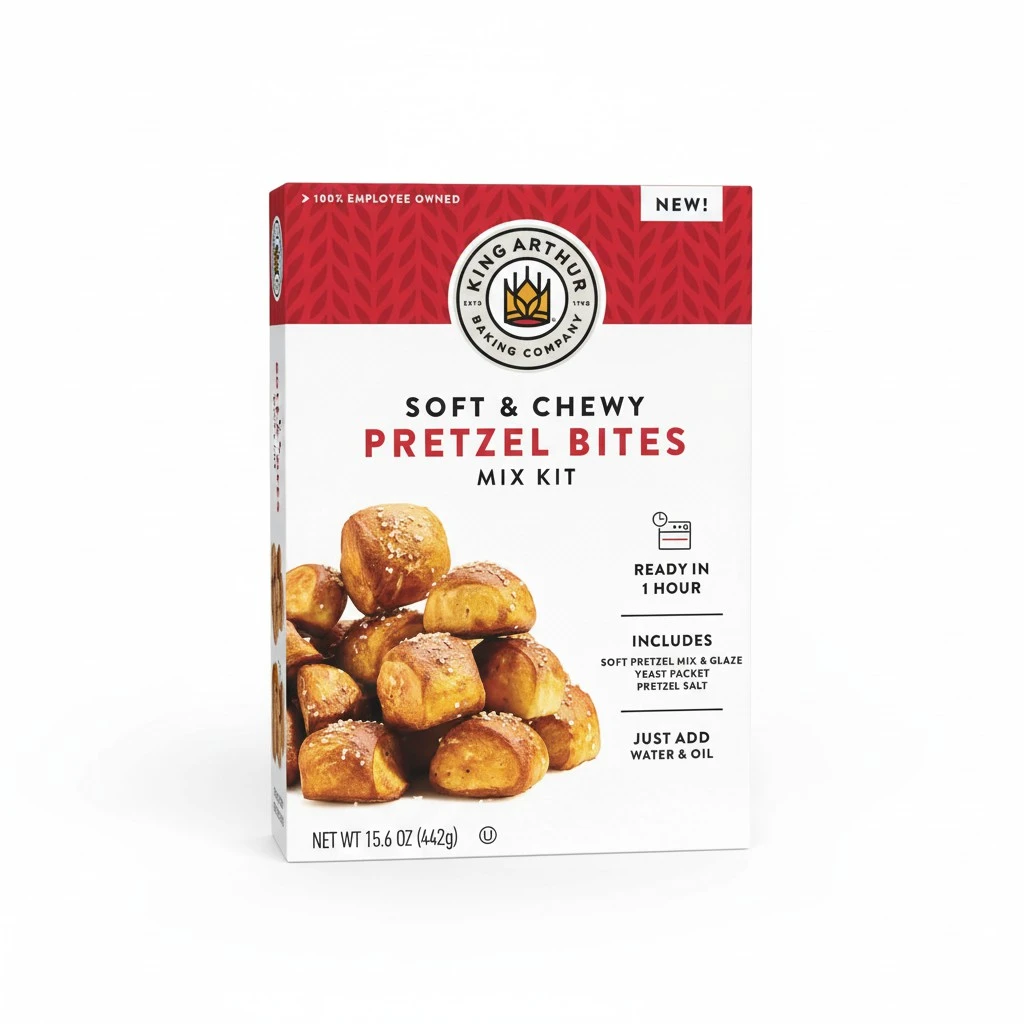 King Arthur Baking Company Soft & Chewy Pretzel Bites Mix Kit 15.6 oz., Baking Mix - Ready in 1 hour