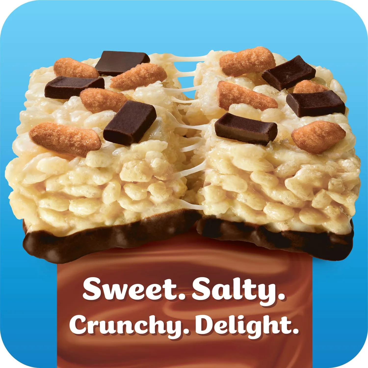 Rice Krispies Treats Bliss Crispy Marshmallow Squares, Snack Bars, Chocolate Sea Salt Pretzel (6 Boxes, 36 Bars)