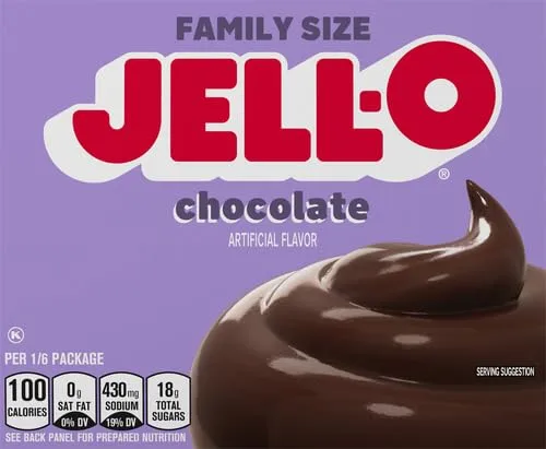 Jell-O Chocolate Instant Pudding & Pie Filling Mix, 5.9 oz Box, As Seen on TikTok (Pack of 4)