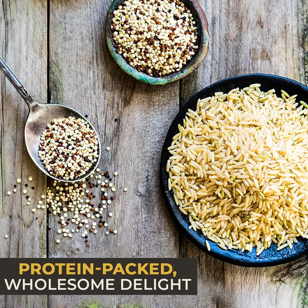 Pride Of India - Quinoa & Basmati Whole Grain Mix - Brown Rice Quinoa Supergrain, 1.5 Pound Jar