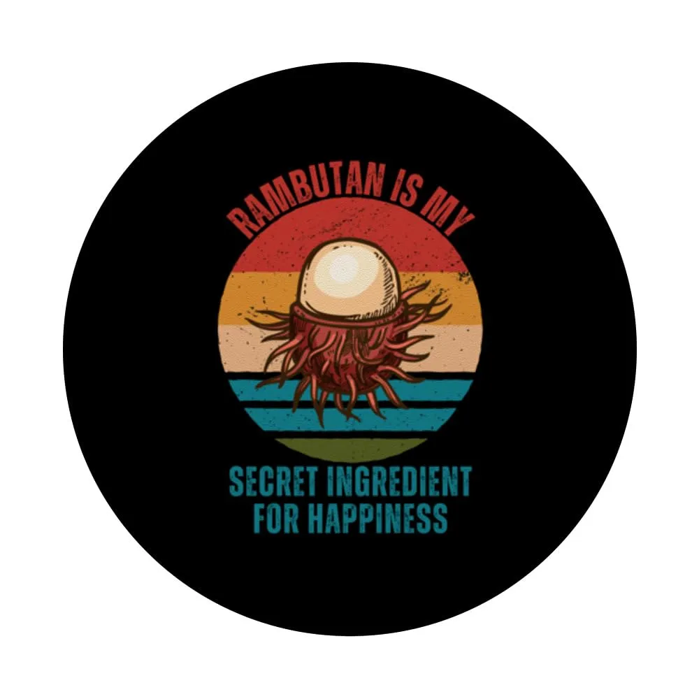 Vintage Rambutan Fruit Is My Secret Ingredient For Happiness PopSockets Standard PopGrip