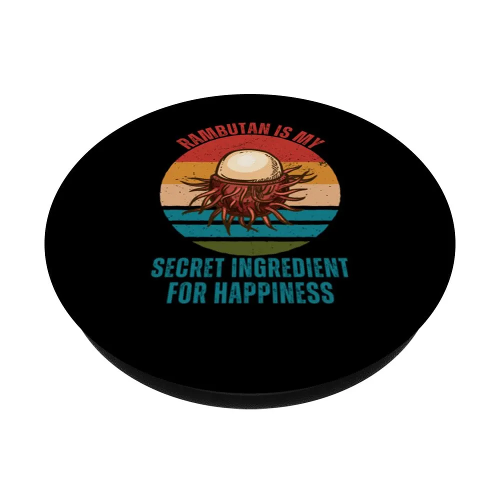 Vintage Rambutan Fruit Is My Secret Ingredient For Happiness PopSockets Standard PopGrip