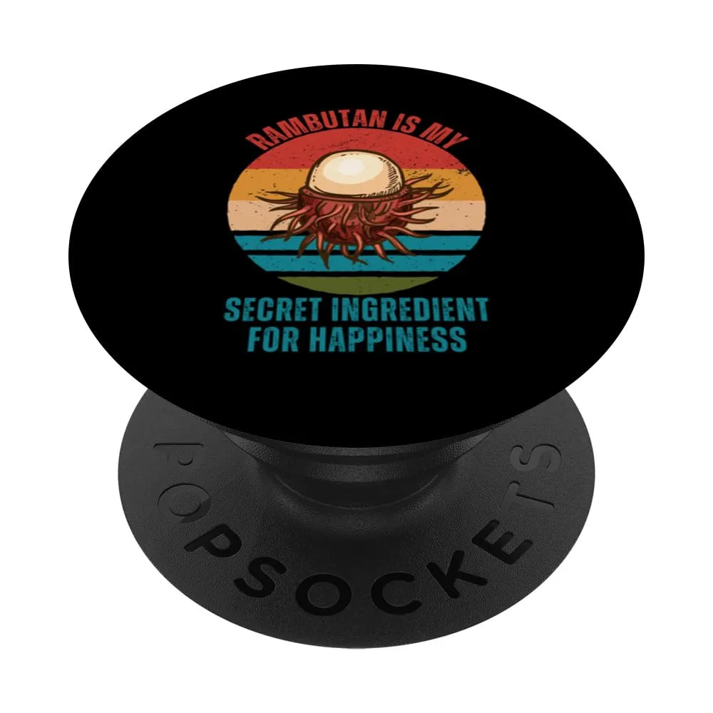 Vintage Rambutan Fruit Is My Secret Ingredient For Happiness PopSockets Standard PopGrip