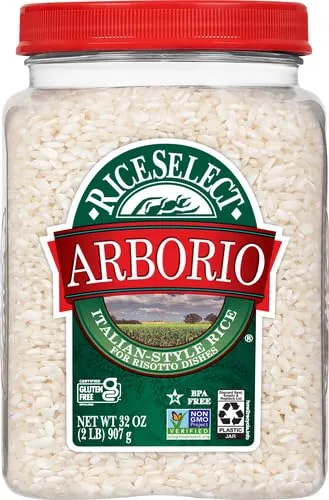 RiceSelect Arborio Rice, Risotto Rice, Gluten-Free, Non-GMO, 32 oz (Pack of 1 jar)