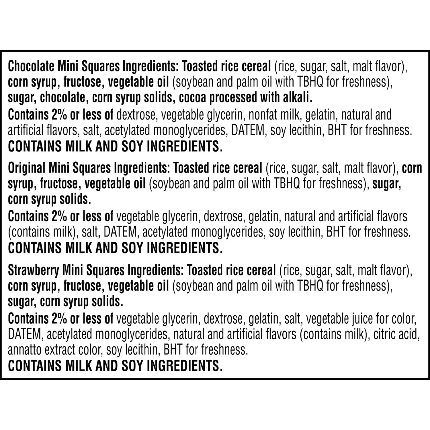 Rice Krispies Treats Mini Crispy Marshmallow Squares, Kids Snacks, Lunch Snacks, Variety Pack, 20.1oz Box (52 Bars)