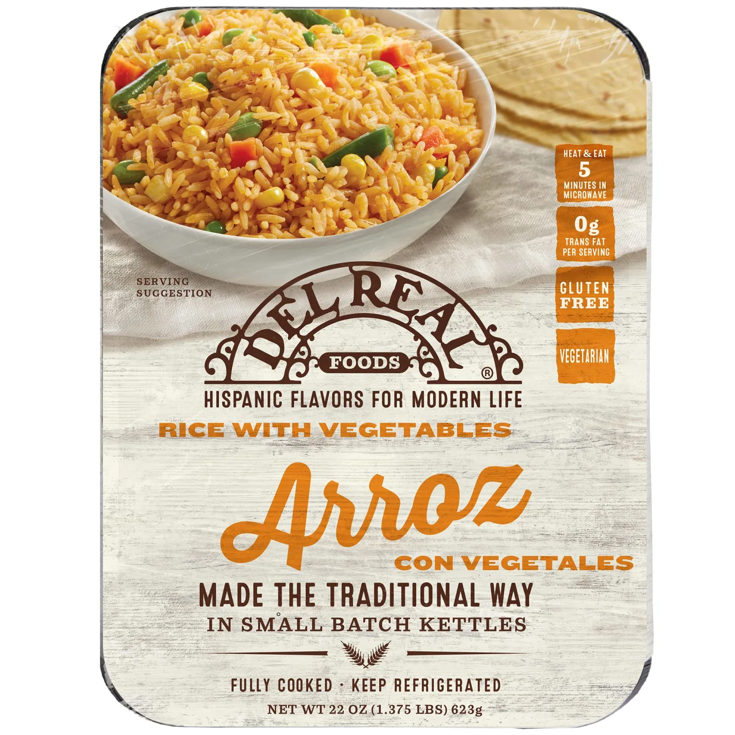 Del Real Mexican Rice with Vegetables, 22 Oz
