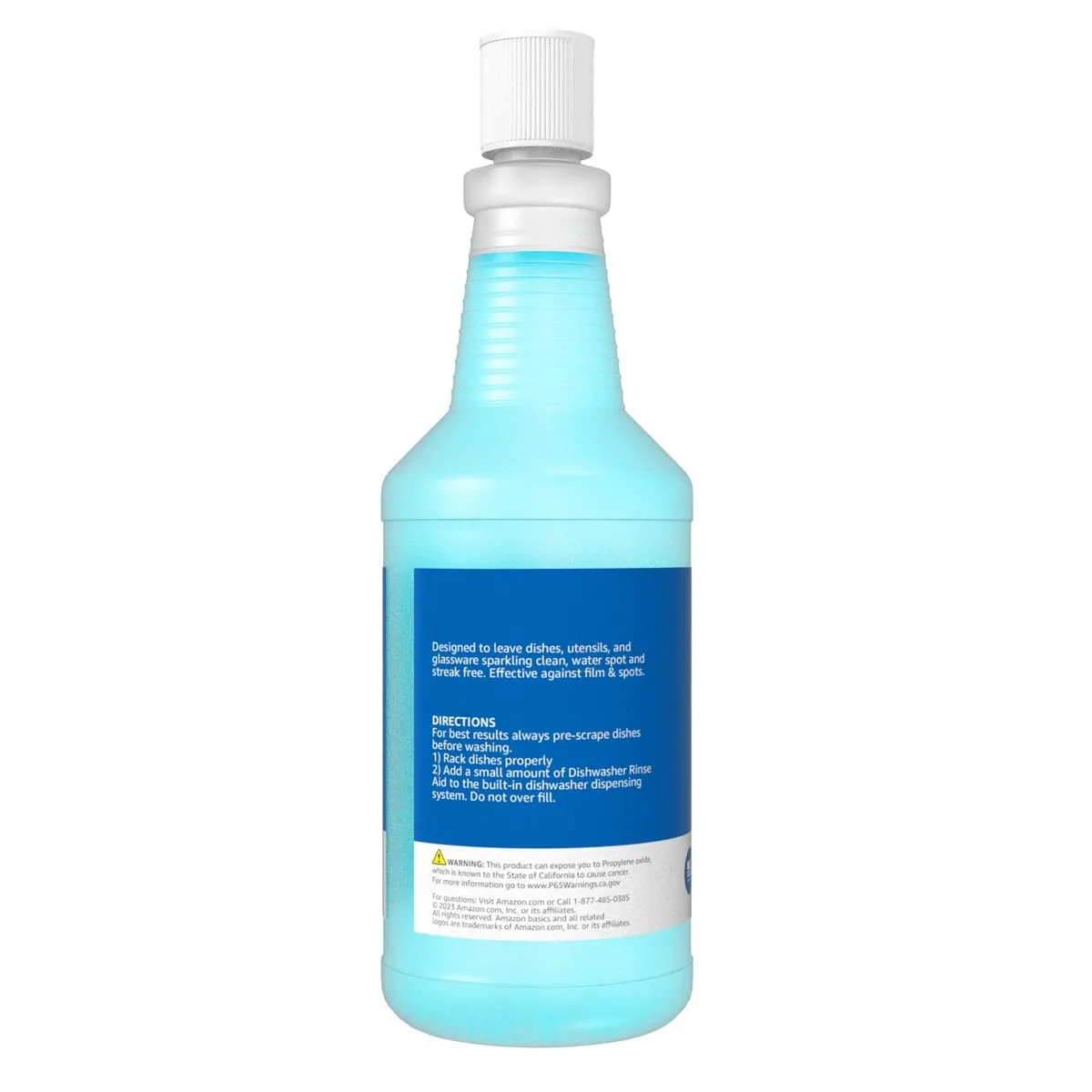 Amazon Basics Dishwasher Rinse Aid Liquid, 32 Fl Oz, Pack of 1
