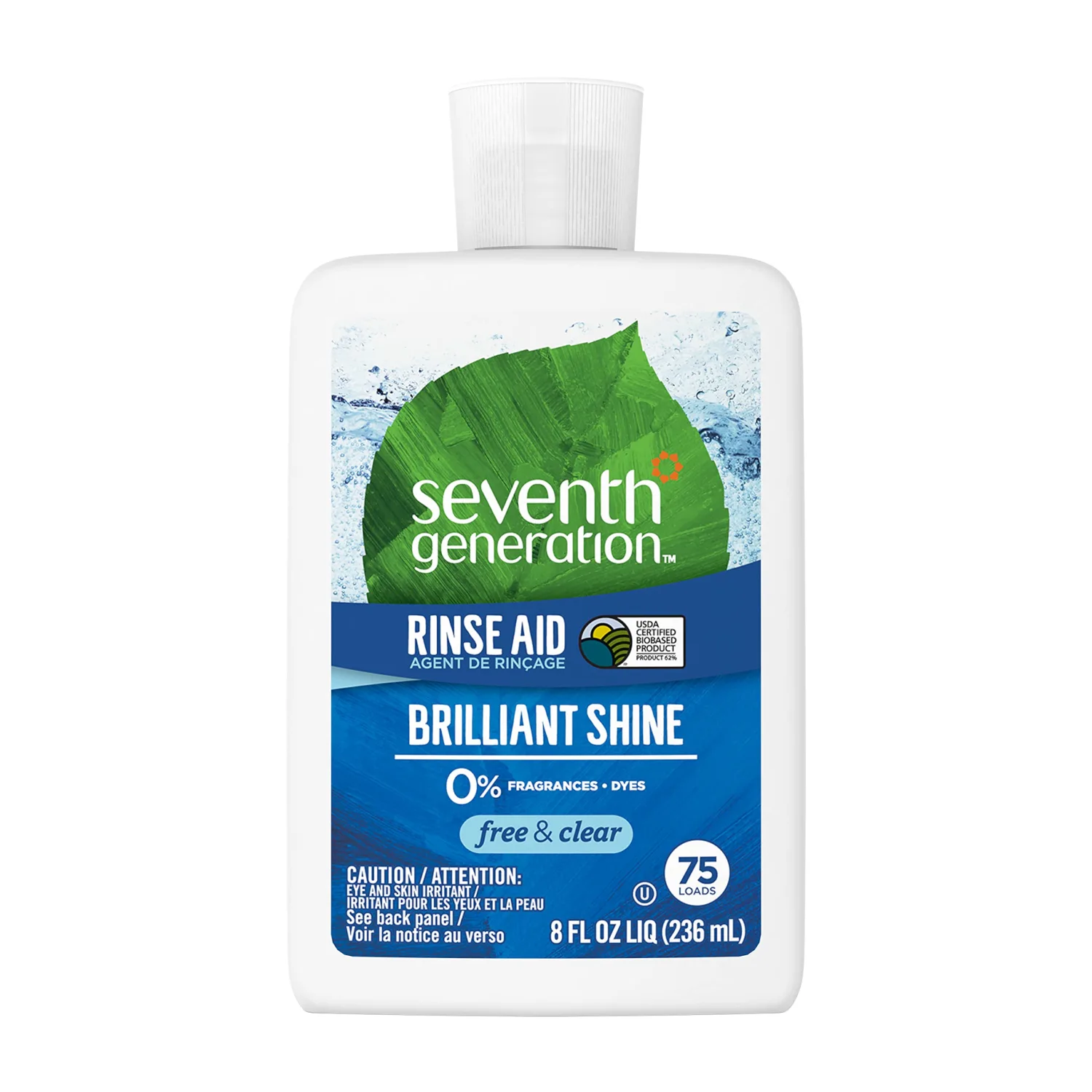 Seventh Generation Rinse Aid Free and Clear -- 8 fl oz, Packaging May Vary