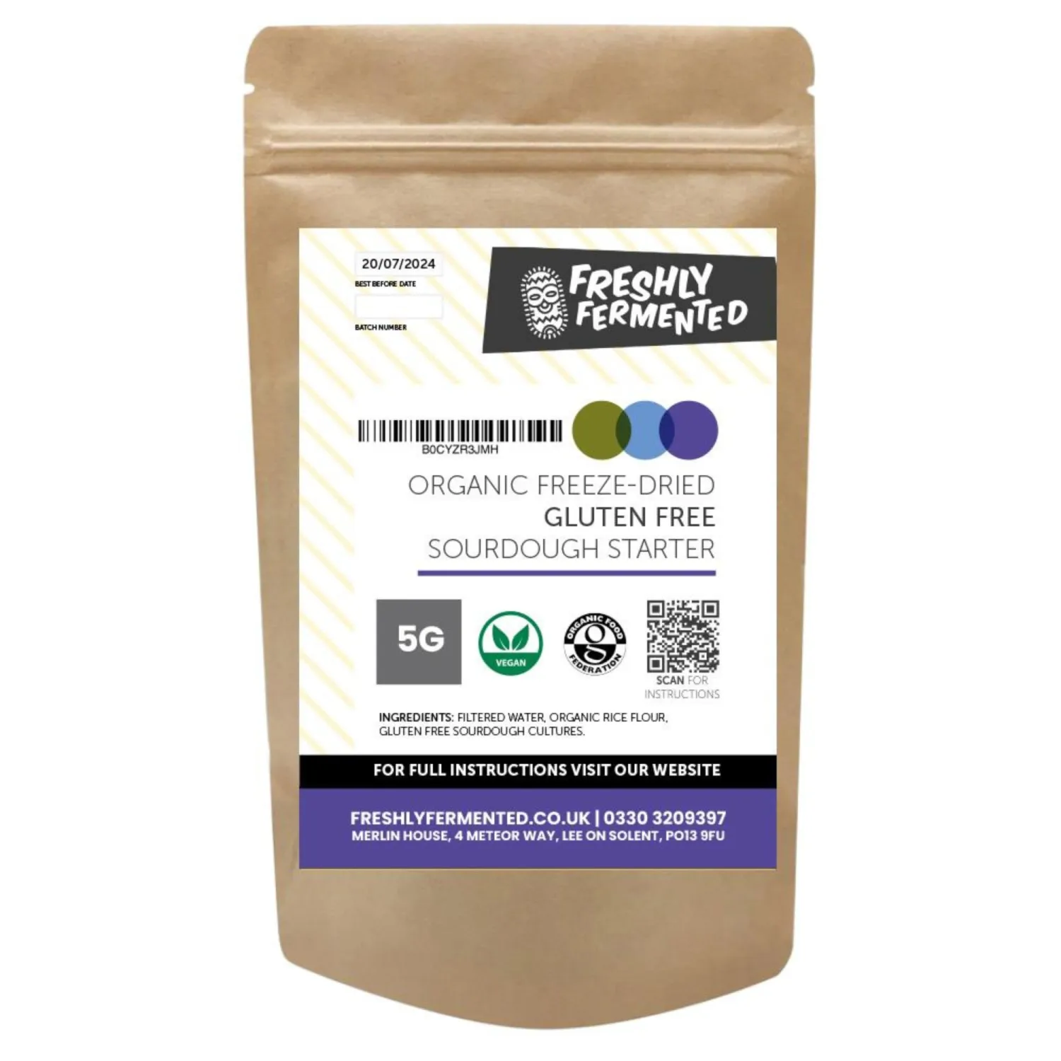 Freshly Fermented - Certifed Organic Sourdough Starter - Gluten Free