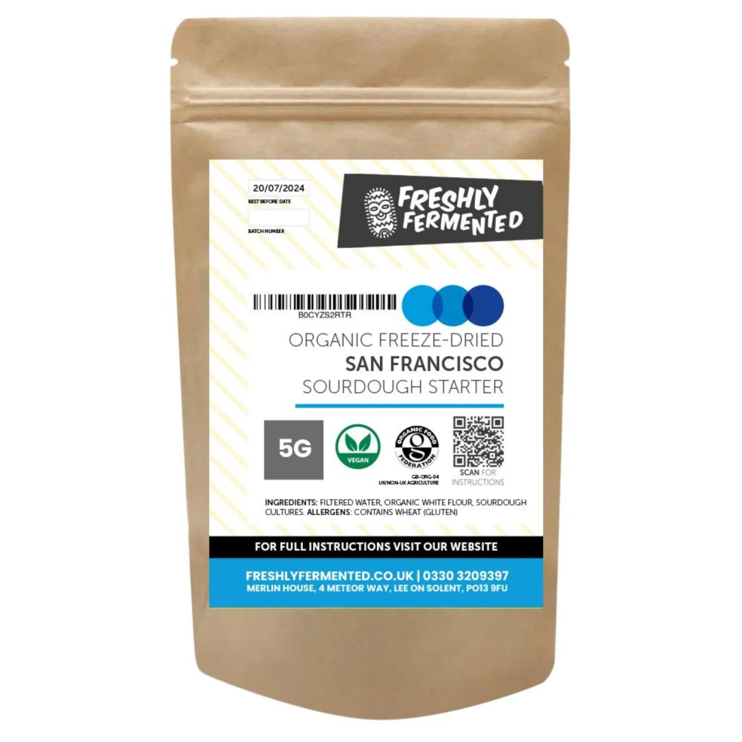Freshly Fermented - Certifed Organic Sourdough Starter - San Francisco