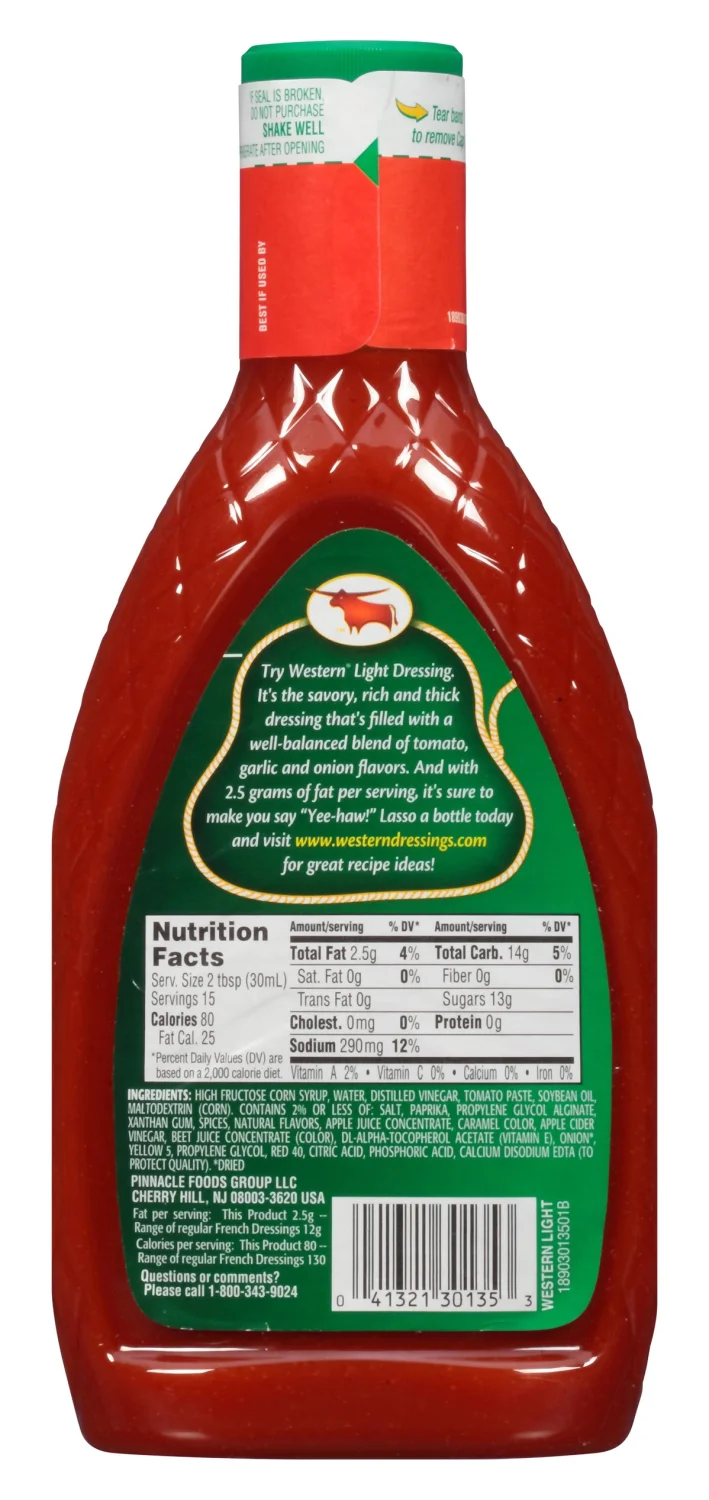 Western Sweet and Smooth French Light Salad Dressing, 15 fl. oz.