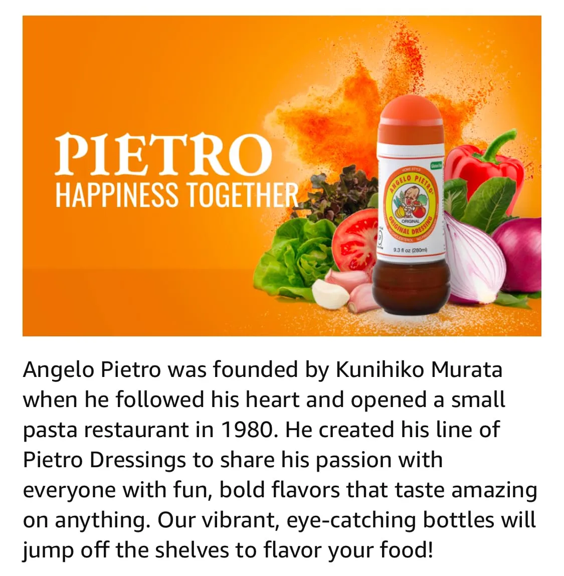Pietro Dressings Original Dressing, 20.29 Oz. - Natural, Delicious Dressing and Marinade for Vegetables, Pasta Salads, Beef, Pork, Seafood - Gluten-Free, MSG-Free, Vegan Salad Toppings (20.29 Ounces, 1.0, Count)