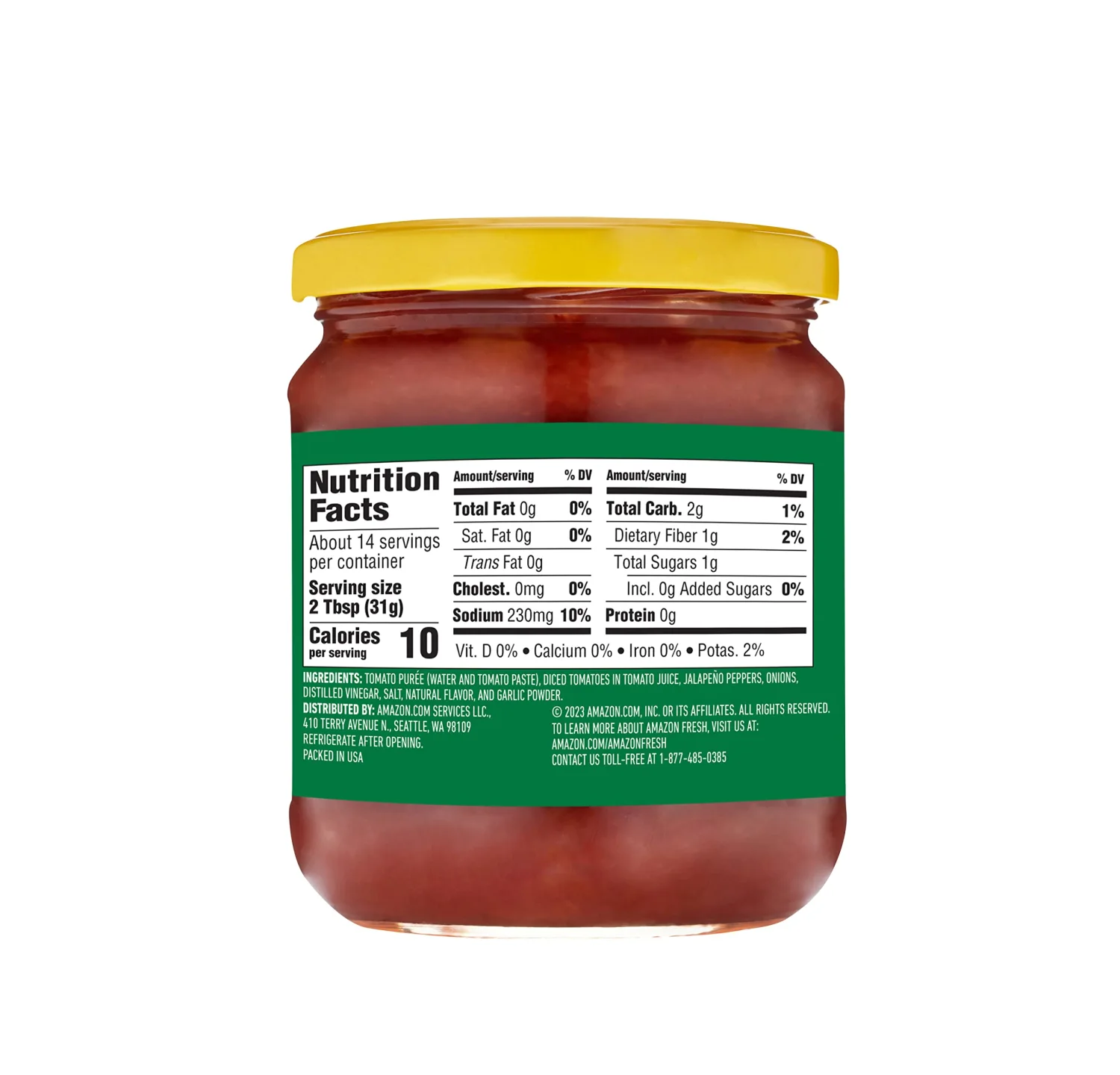 Amazon Fresh, Chunky Salsa, Medium, 15.5 Oz