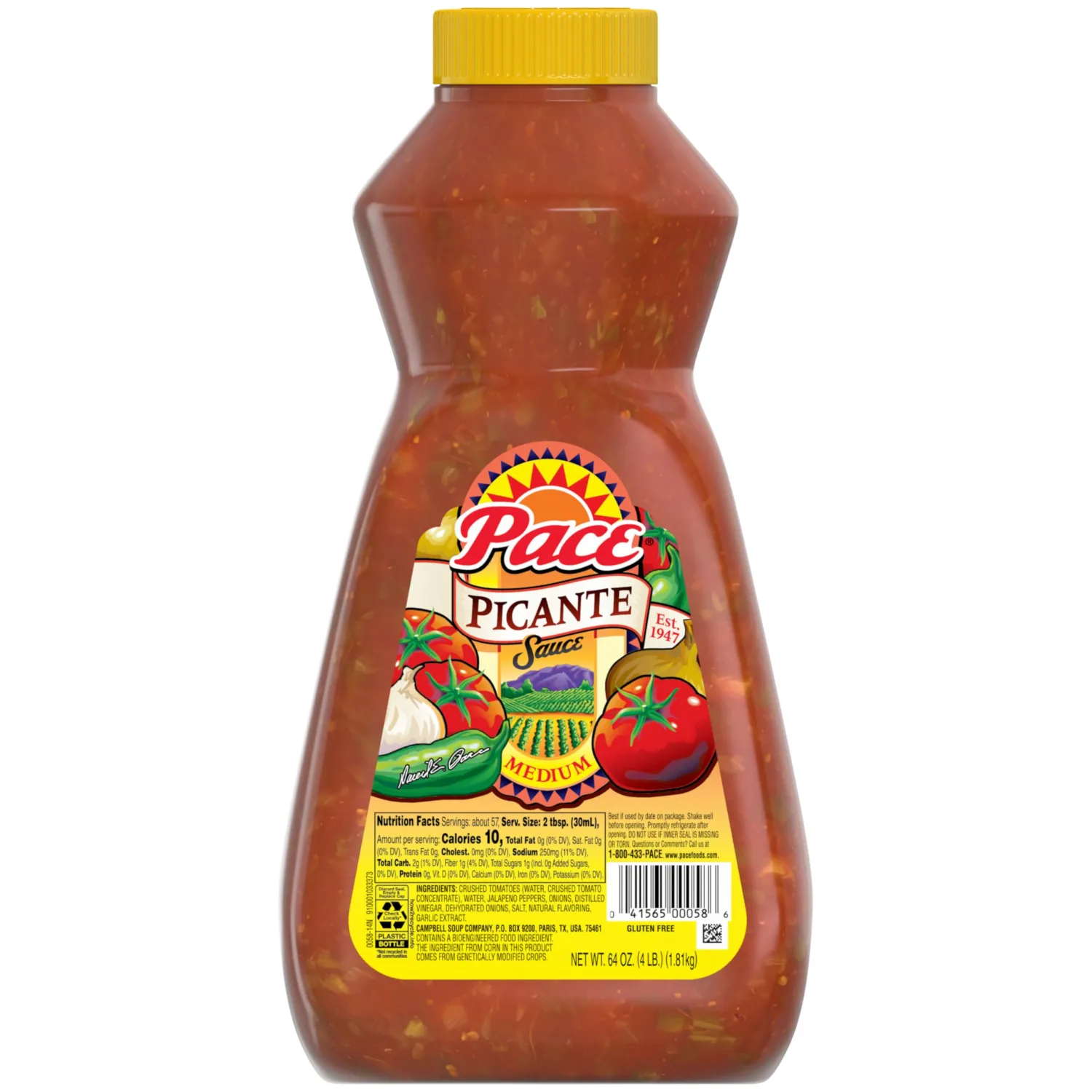Pace Medium Picante Sauce, 64 oz Bottle