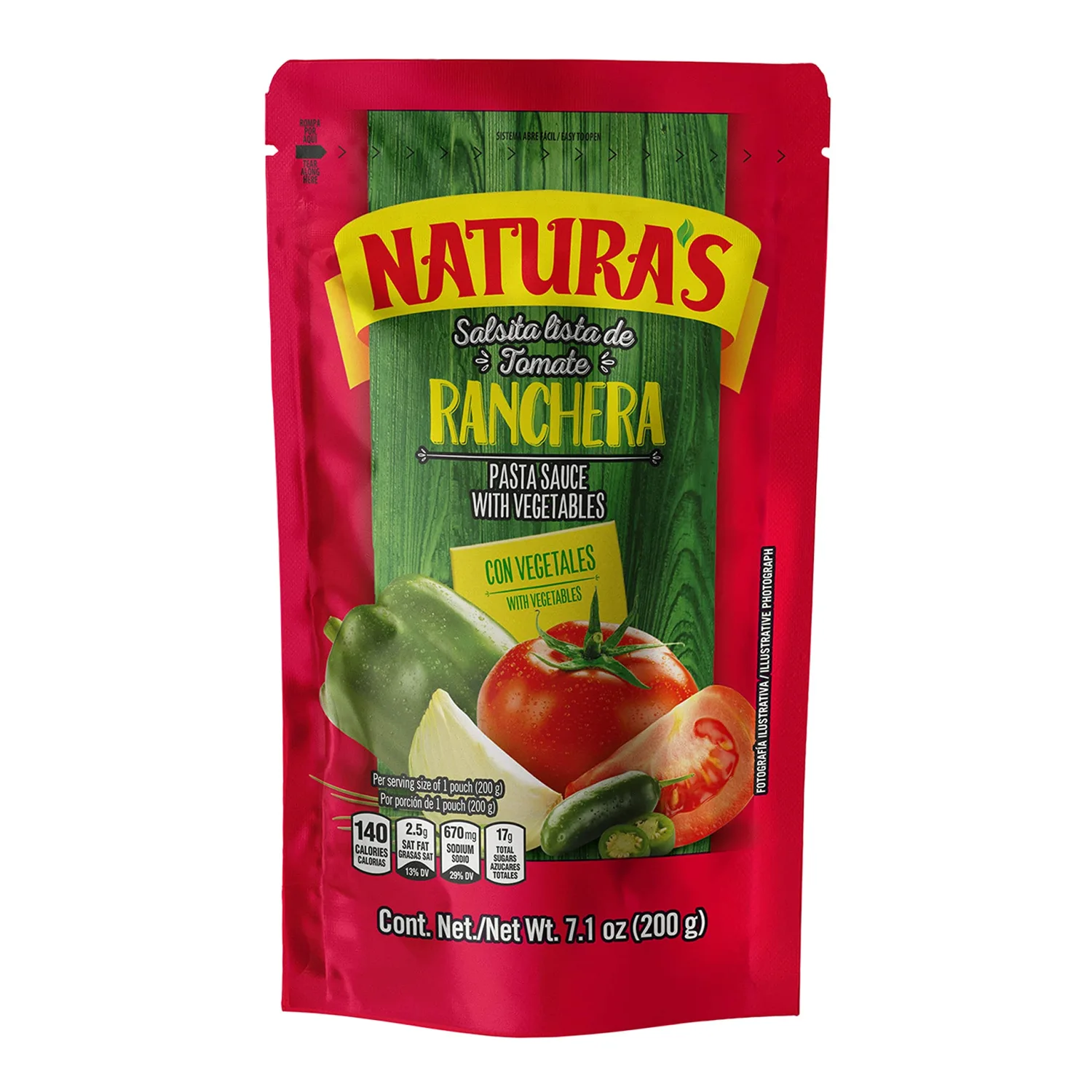 Natura's Salsa Ranchera, 7.1oz. Pouch (Pack of 3)