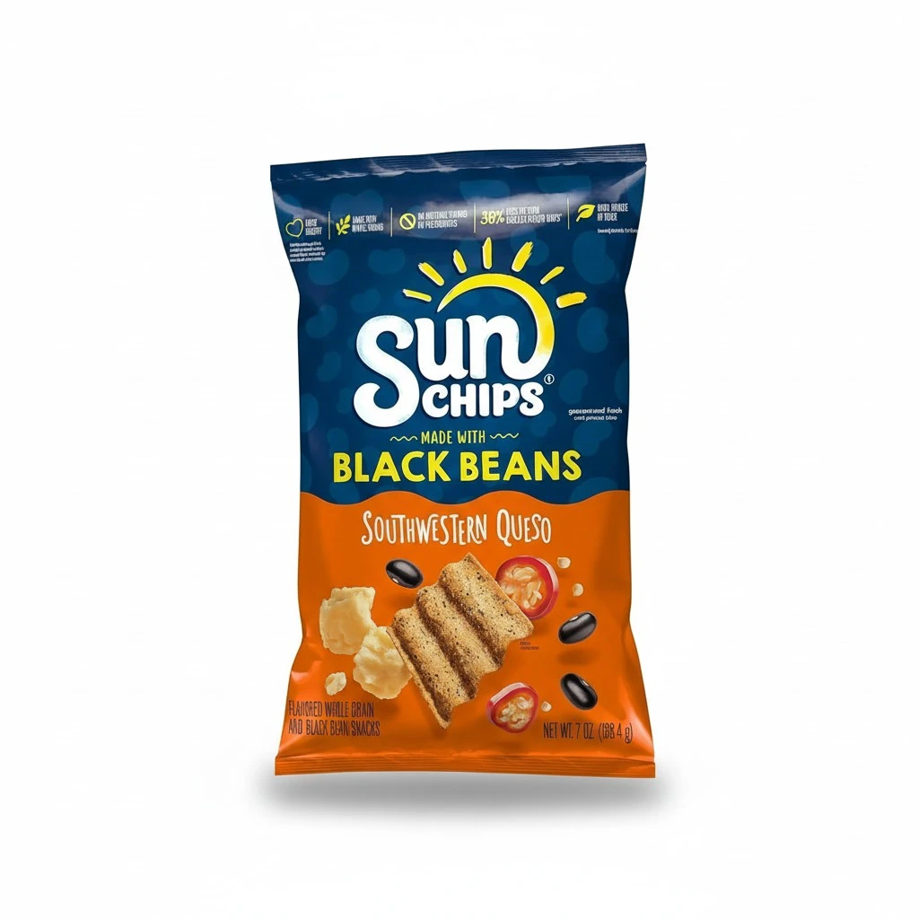 SunChips Made With Black Beans Southwestern Queso, 7 Oz