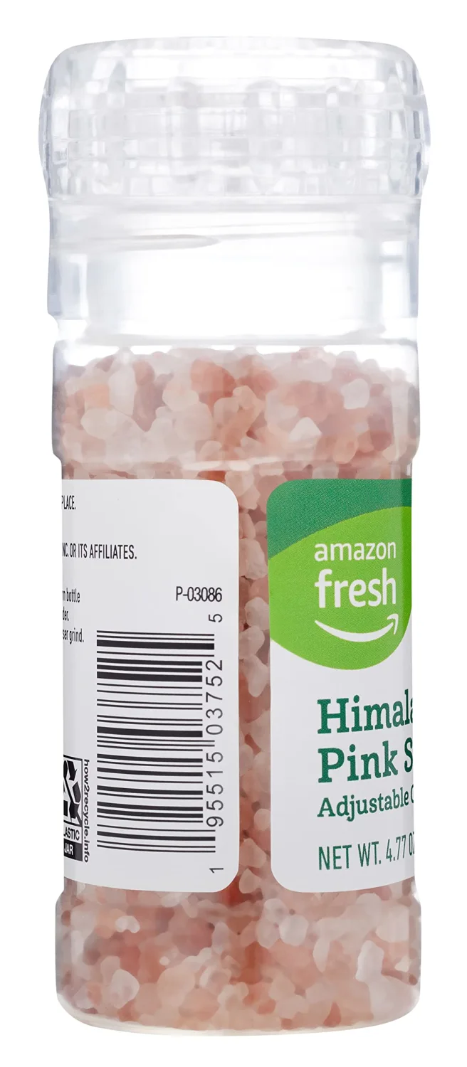 Amazon Fresh, Pink Himalayan Salt Grinder, 4.77 Oz (Pack of 5)