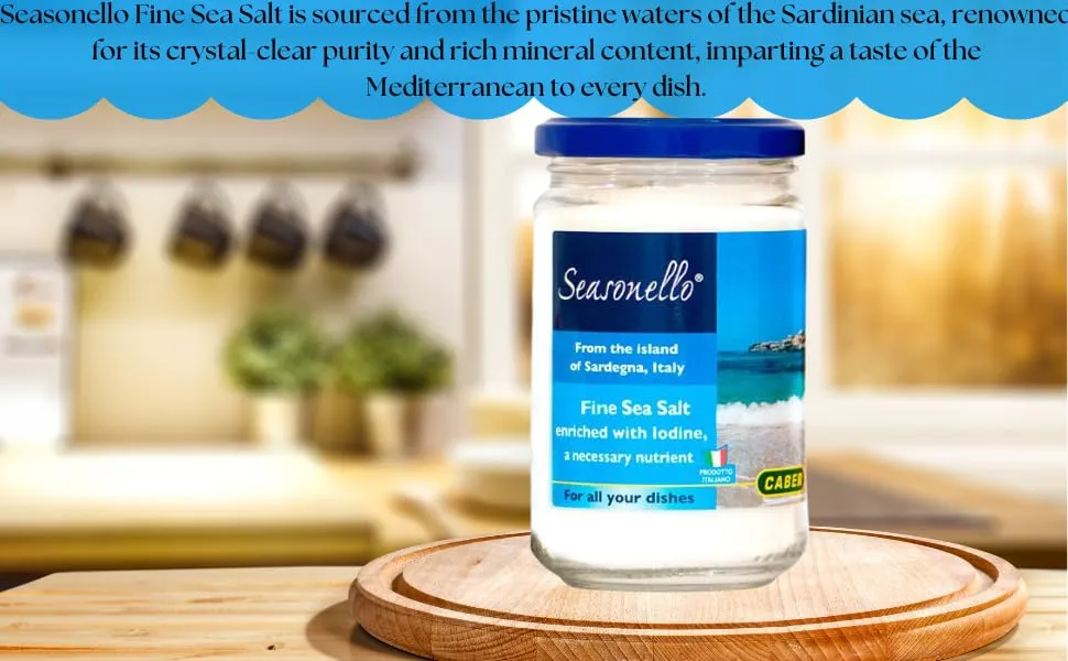 Sanniti Seasonello Italian Sea Salt, 10.58 Oz (Fine)