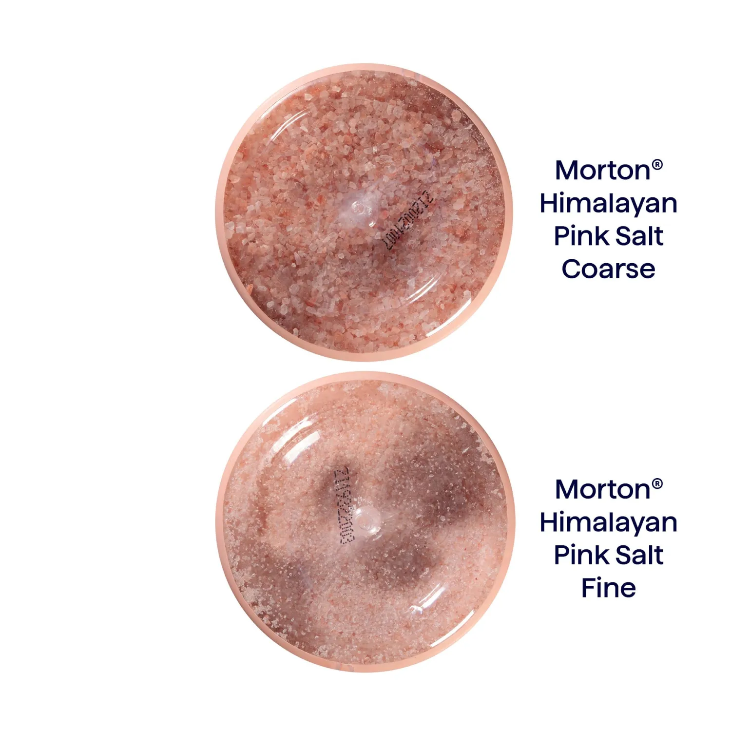 Morton Himalayan Pink Salt Set - Fine (17.6 oz) & Coarse (17.6 oz), All-Natural, Ideal for Baking, Blending, Cooking & Finishing, 2-Pack