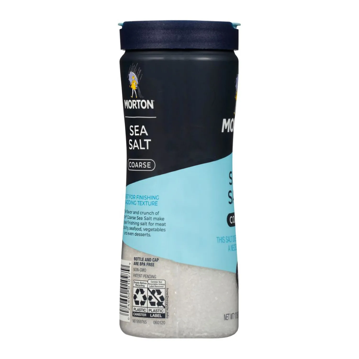 Morton Sea Salt, Coarse, All-Natural, Ideal for Cooking & Finishing, (17.6 oz), 2-Pack