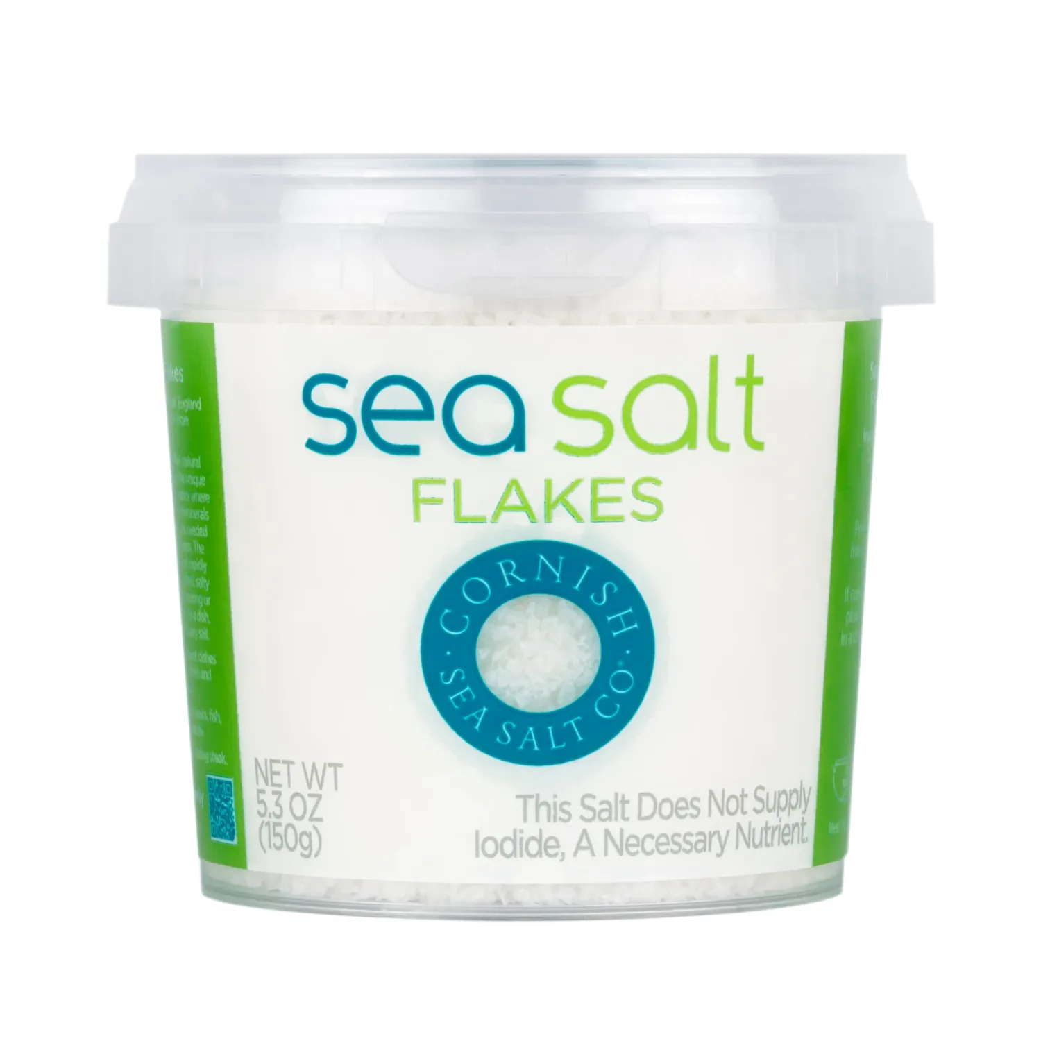 Cornish Sea Salt Mineral Flakes | Cooking & Hydration | Hand-Harvested in Celtic Waters | 5.3 oz Resealable Tub (Pack of 1)