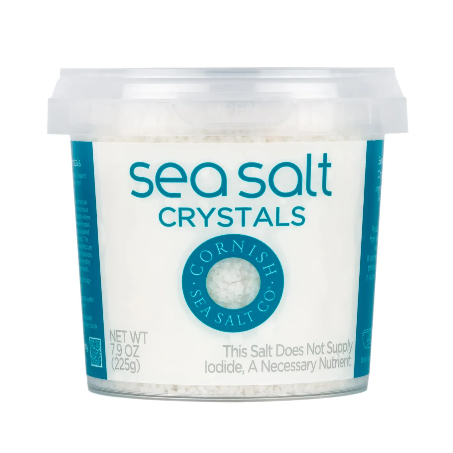 Cornish Sea Salt Mineral Crystals | Cooking & Hydration | Hand-Harvested in Celtic Waters | 7.9 oz Resealable Tub (Pack of 1)