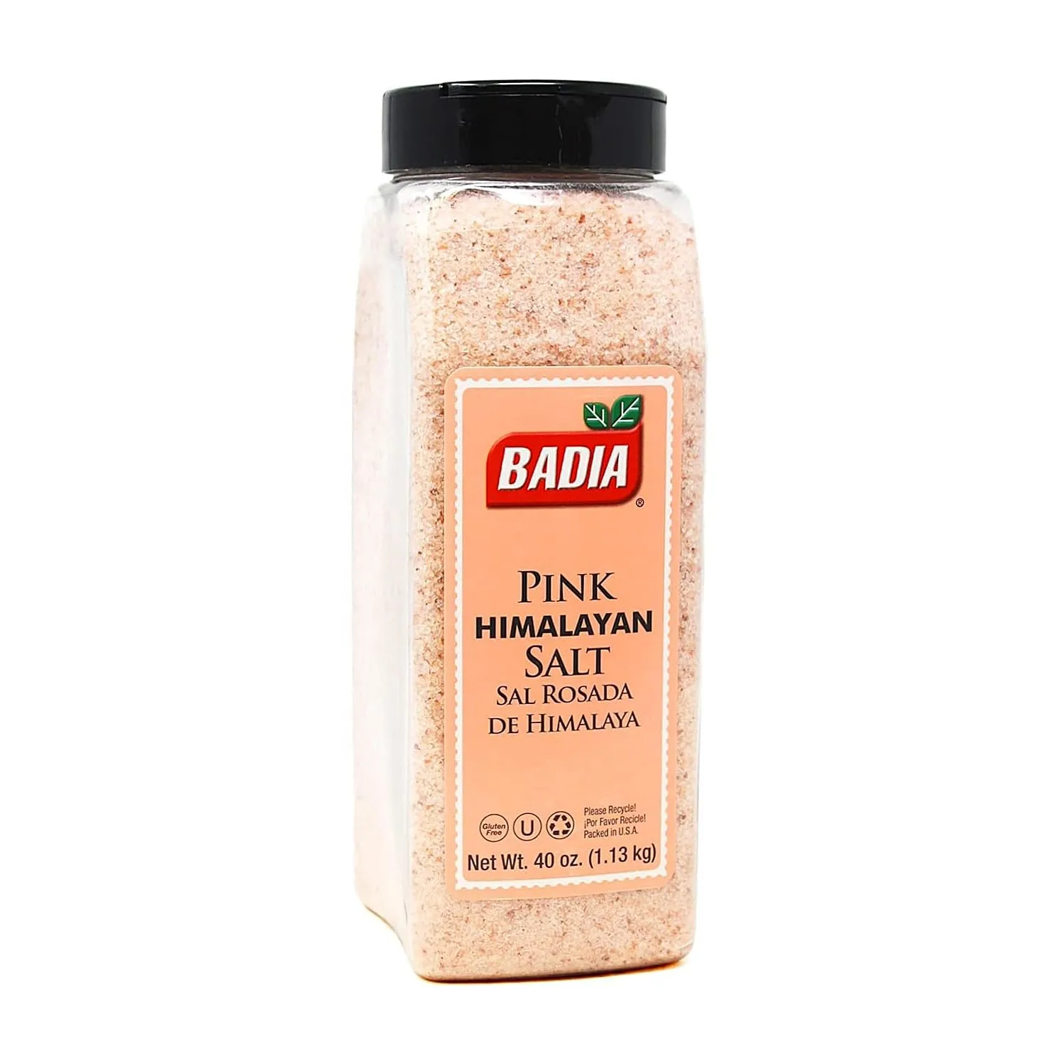 Badia Pink Himalayan Salt, 40 oz – Coarse Grain Salt for Cooking, Grilling, and Seasoning, Natural Mineral-Rich Rock Salt