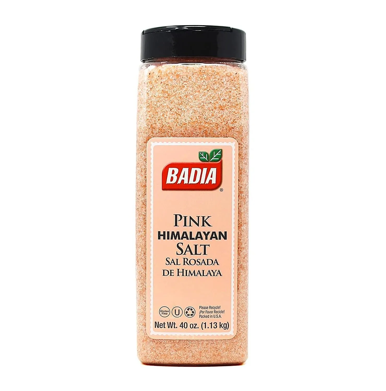 Badia Pink Himalayan Salt, 40 oz – Coarse Grain Salt for Cooking, Grilling, and Seasoning, Natural Mineral-Rich Rock Salt