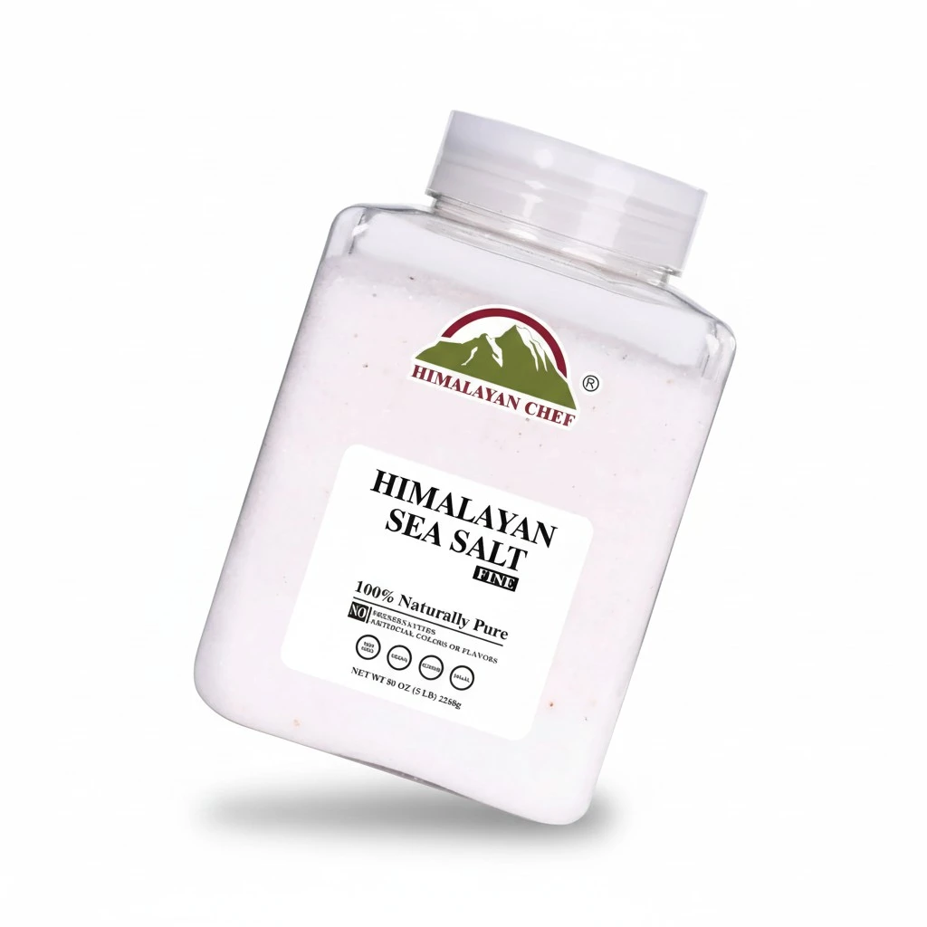 Himalayan Chef Sea Salt Fine Grain, 5 lbs | Rich Minerals, 100% Natural and Unrefined Sea Salt Fine Organic Minerals