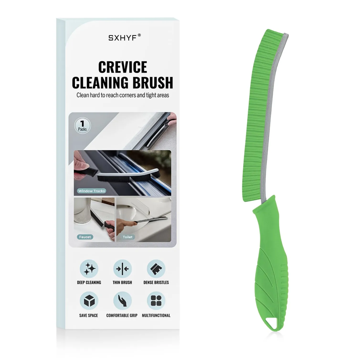 SXhyf Cleaning Brush - Hard Bristle Crevice Cleaning Brush, Multifunctional Gap Scrub Brush, Kitchen Essentials, Bathroom Cleaner Tools for Household Use, Home, Window, Toilet, Stove