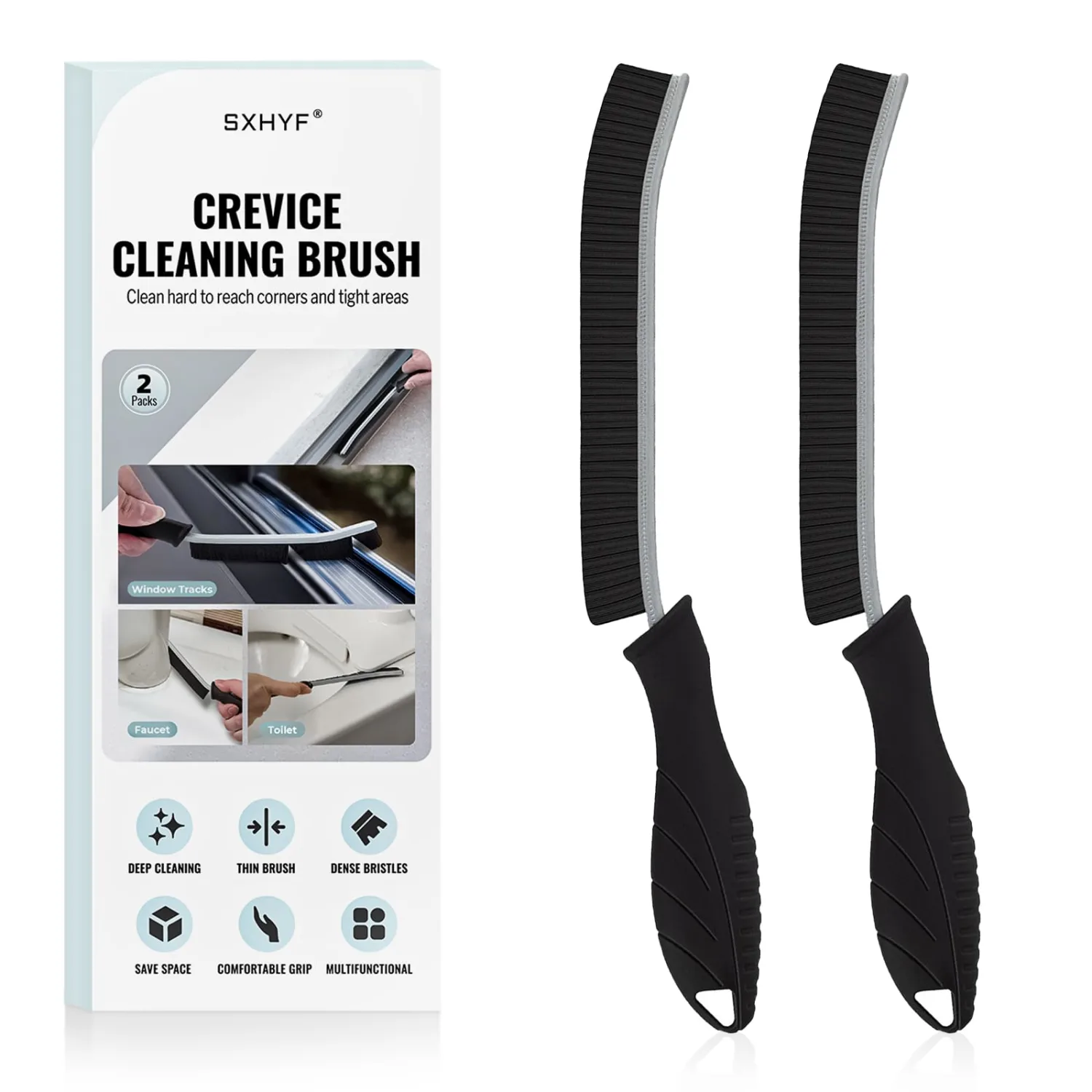 SXhyf Cleaning Brush - Hard Bristle Crevice Cleaning Brush, Multifunctional Gap Scrub Brush, Kitchen Essentials, Bathroom Cleaner Tools for Household Use, Home, Window, Toilet, Stove