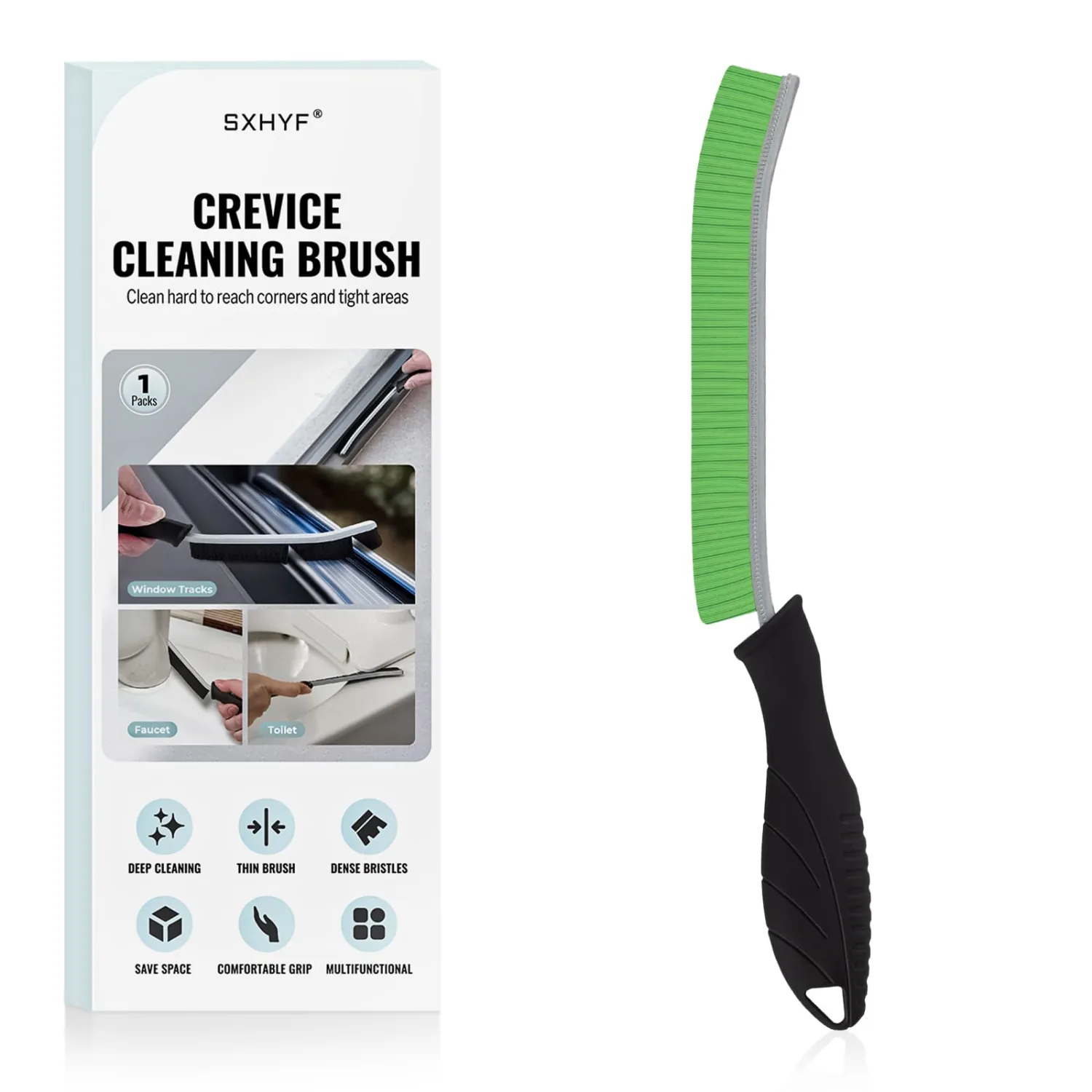 SXhyf Cleaning Brush - Hard Bristle Crevice Cleaning Brush, Multifunctional Gap Scrub Brush, Kitchen Essentials, Bathroom Cleaner Tools for Household Use, Home, Window, Toilet, Stove