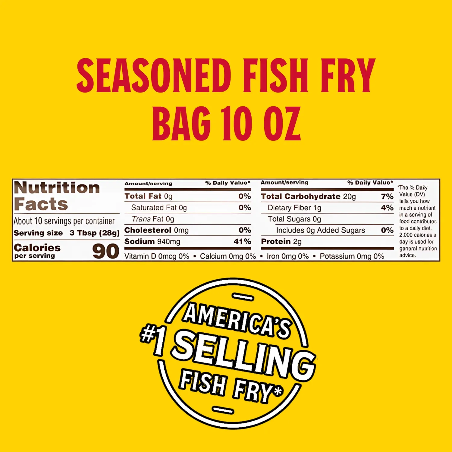Louisiana Fish Fry - Seasoned Fish Fry Mix 10 Ounce (Pack of 1) Season All Your Fish, Shrimp, or Oysters to Perfection