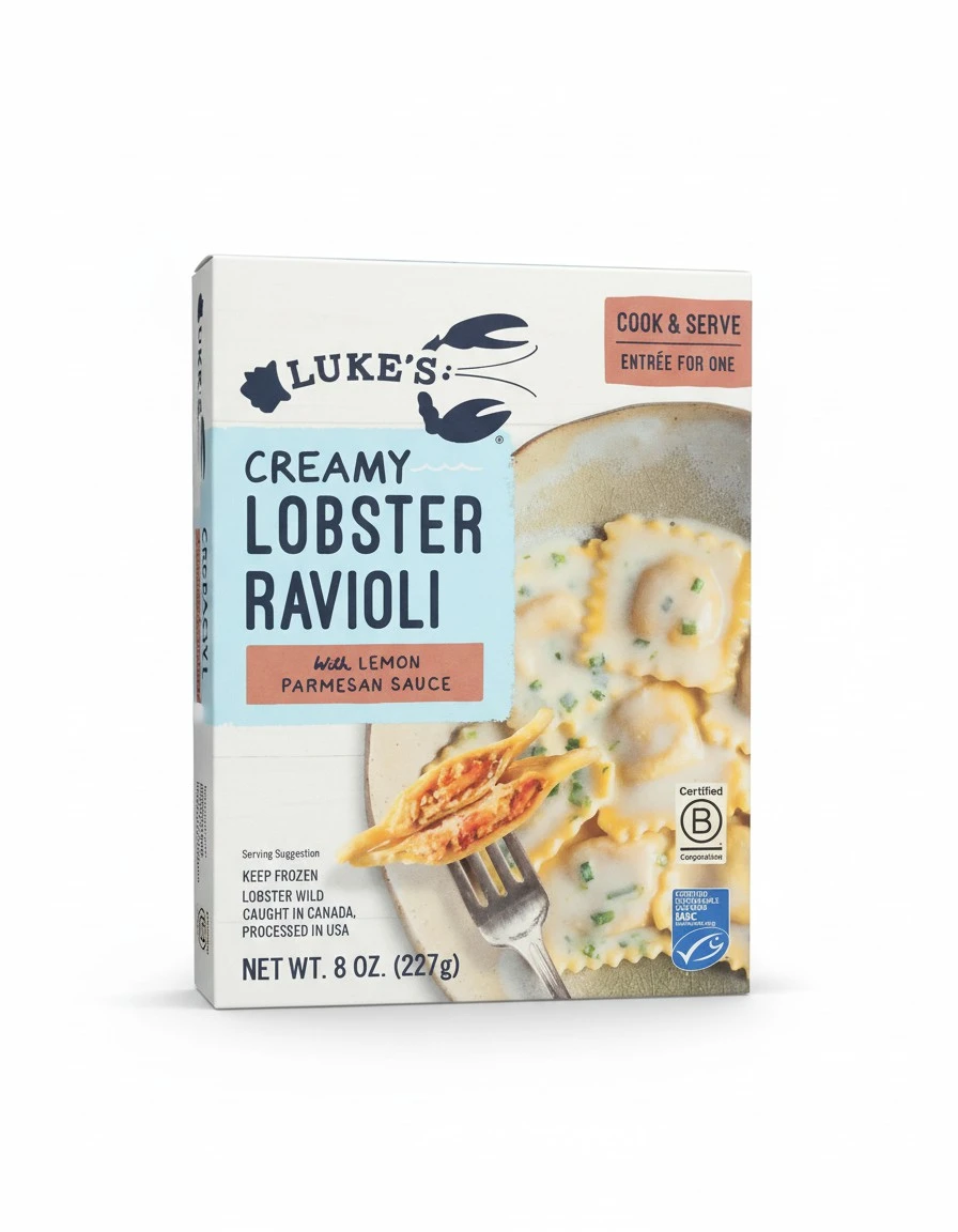 LUKES LOBSTER Ravioli Lobster, 8 OZ