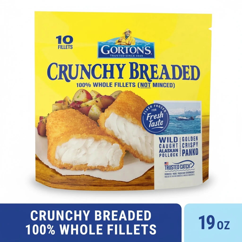 Gorton's, Crunchy Breaded Fish Fillets, 19 oz (Frozen)