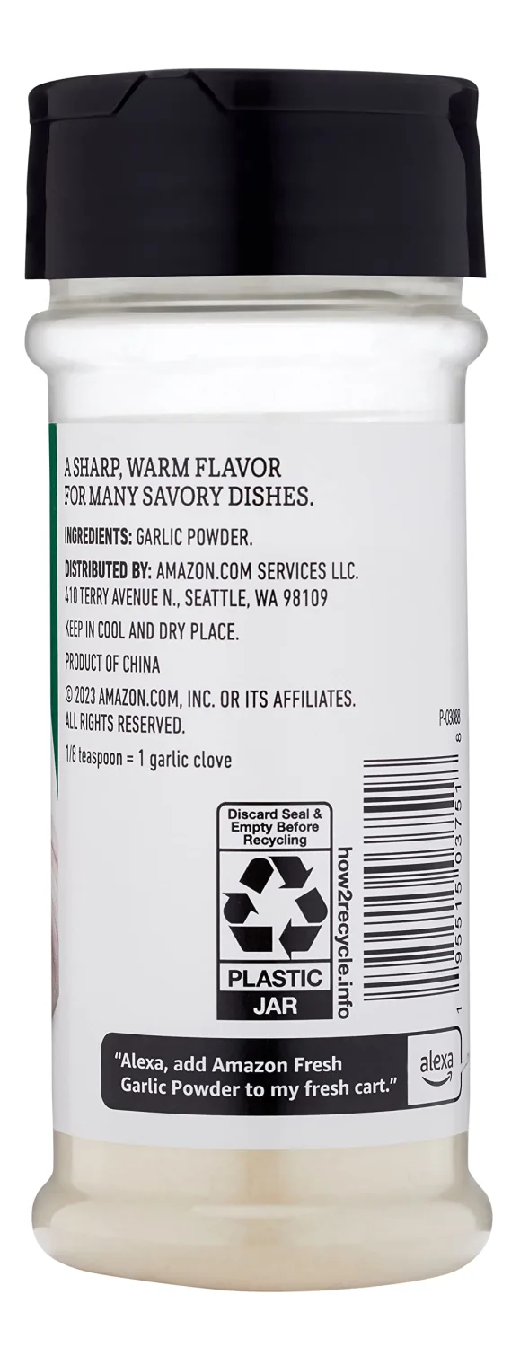 Amazon Fresh, Garlic Powder, 3 Oz (Pack of 2)
