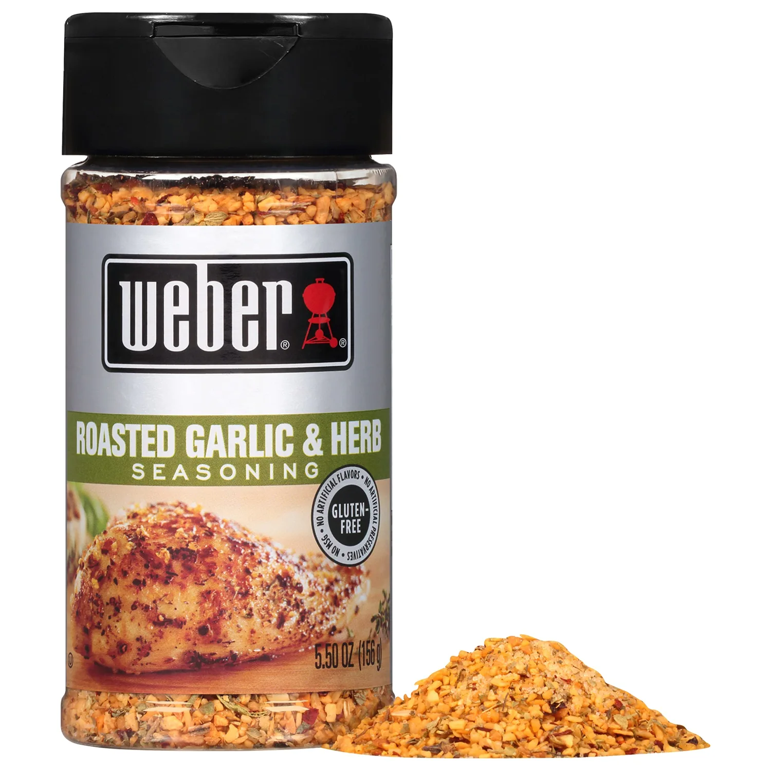 Weber Roasted Garlic & Herb Seasoning, 5.5 Ounce Shaker