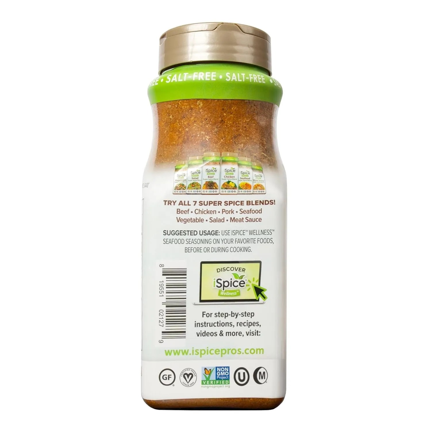 iSpice Blend| Seafood Seasoning | 14.22 oz | Mixed Spice & Seasoning | Bulk Size | Halal | Kosher