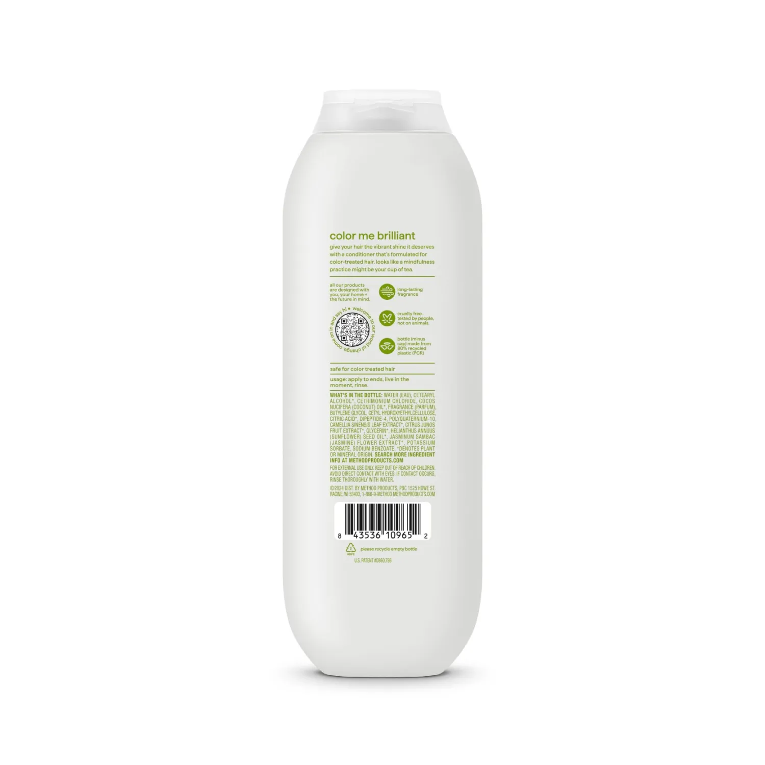 Method Color Protect Conditioner, Mindful Matcha, Matcha + Yuzu + Jasmine notes, 13.5oz