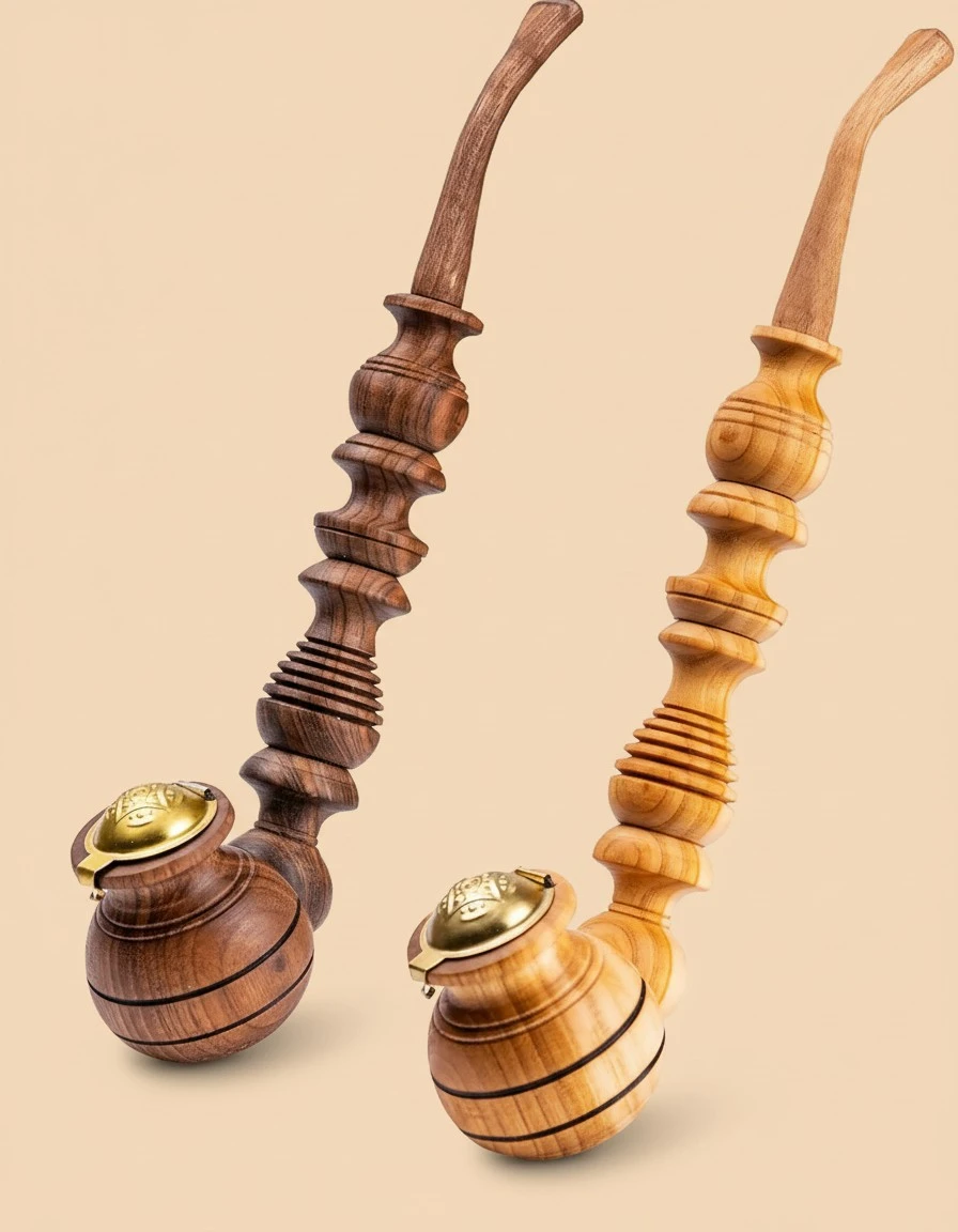 Dr. Watson - Tobacco Pipes, Set of 2, Churchwarden Shape, Handcrafted