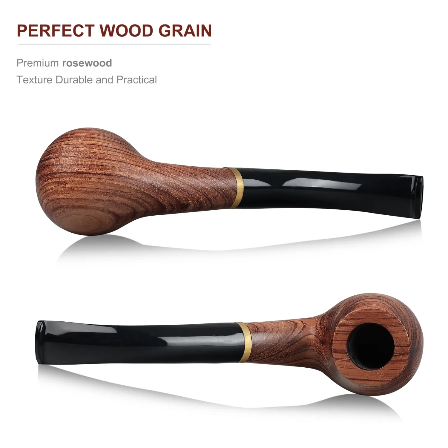 Joyoldelf Redwood Windproof Pipe Set with Foldable Pipe Stand and Accessories
