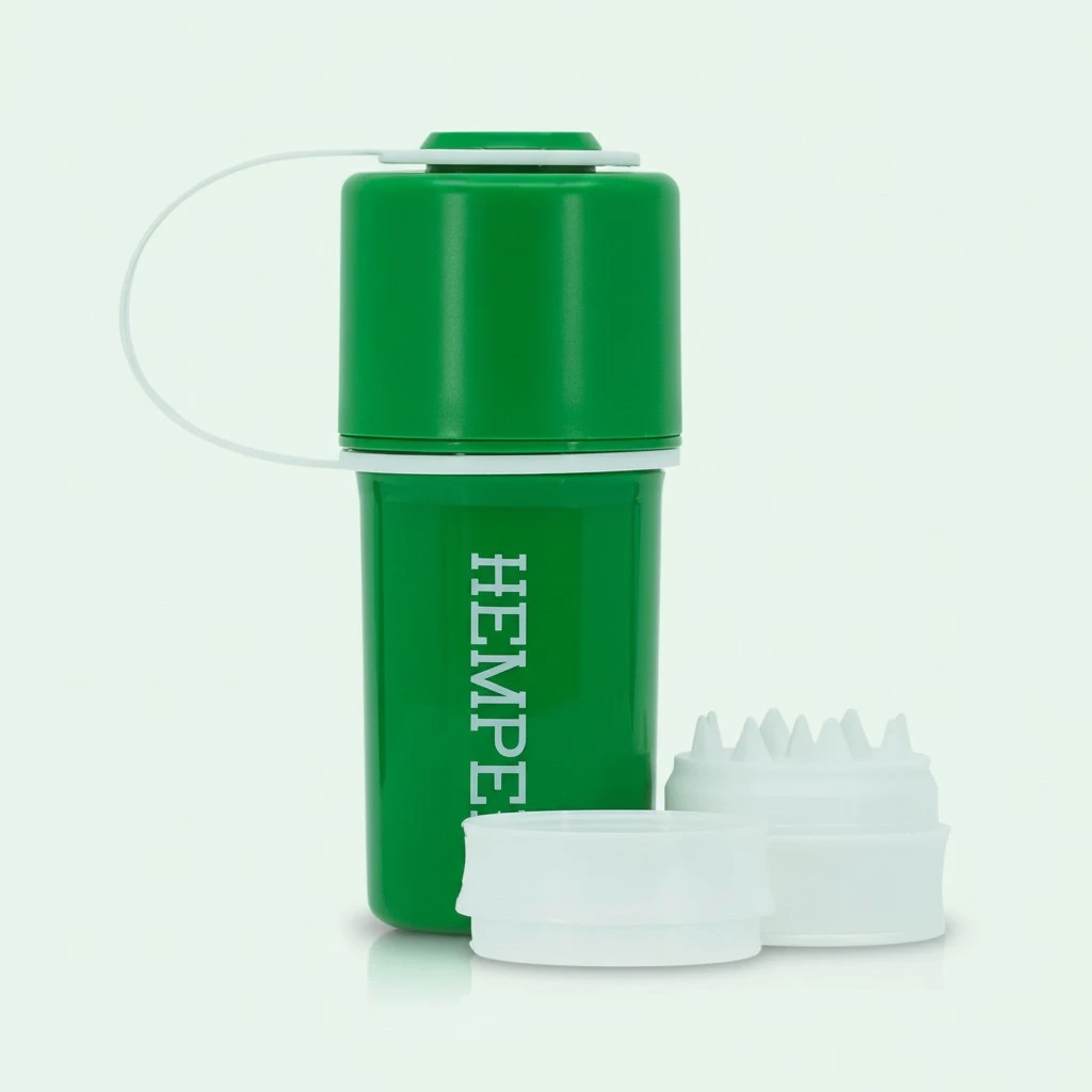 Keeper 3-in-1 Herb Grinder with Dual Storage Compartments, Smell-Proof and Water-Resistant Design, Built-In Removable Grinder, Portable & Flexible Tether for On-the-Go Use - (Green & White)