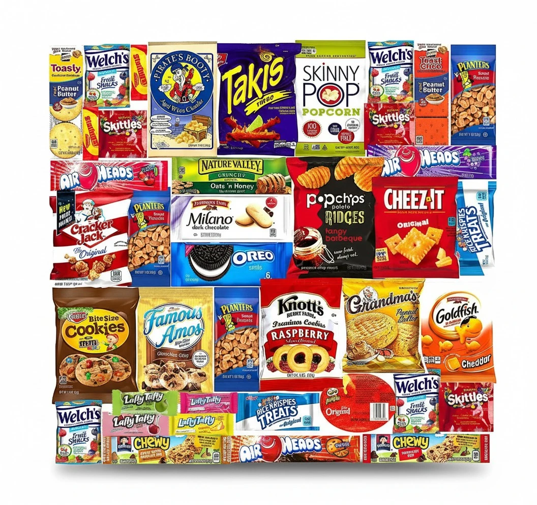 Ultimate Snacks Care Package Comes in Beautiful Gift Box- (40 count) Bulk Variety Sampler, Chips, Cookies, Bars, Candies, Nuts,, Great For Christmas, Office Meetings , Friends & Family, Military, College Students, New Year