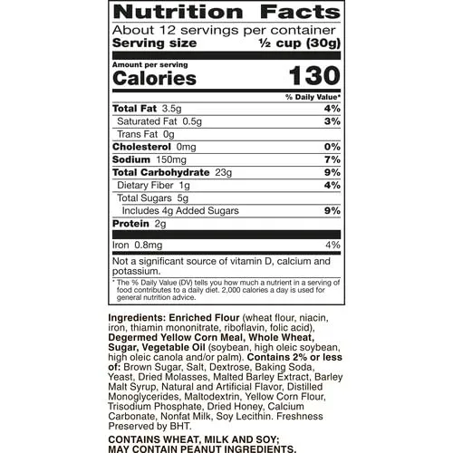 Chex Mix Honey Nut Sweet and Salty Snack Mix, Snacks, Family Size, 13.5 oz