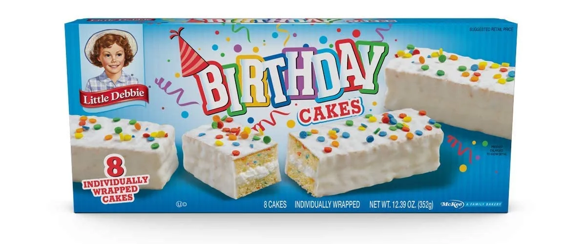 Little Debbie Snack Cakes 2 Regular Size Boxes (Birthday Cakes) - 2 PACK