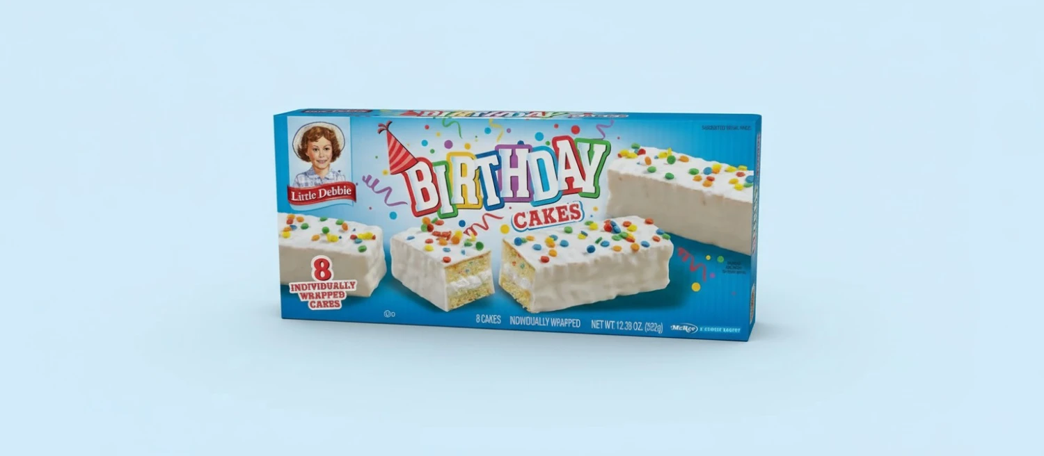 Little Debbie Snack Cakes 2 Regular Size Boxes (Birthday Cakes) - 2 PACK