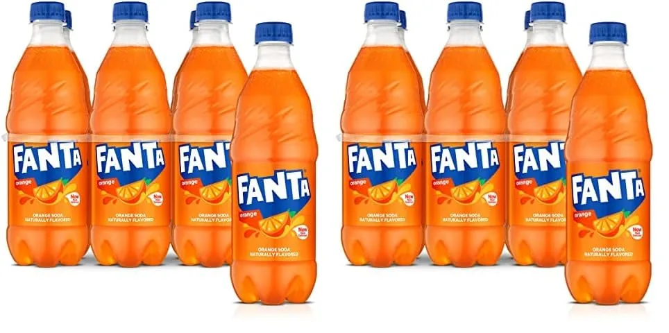 Fanta Orange Soda Fruit Flavored Soft Drink, 16.9 fl oz, 12 Pack